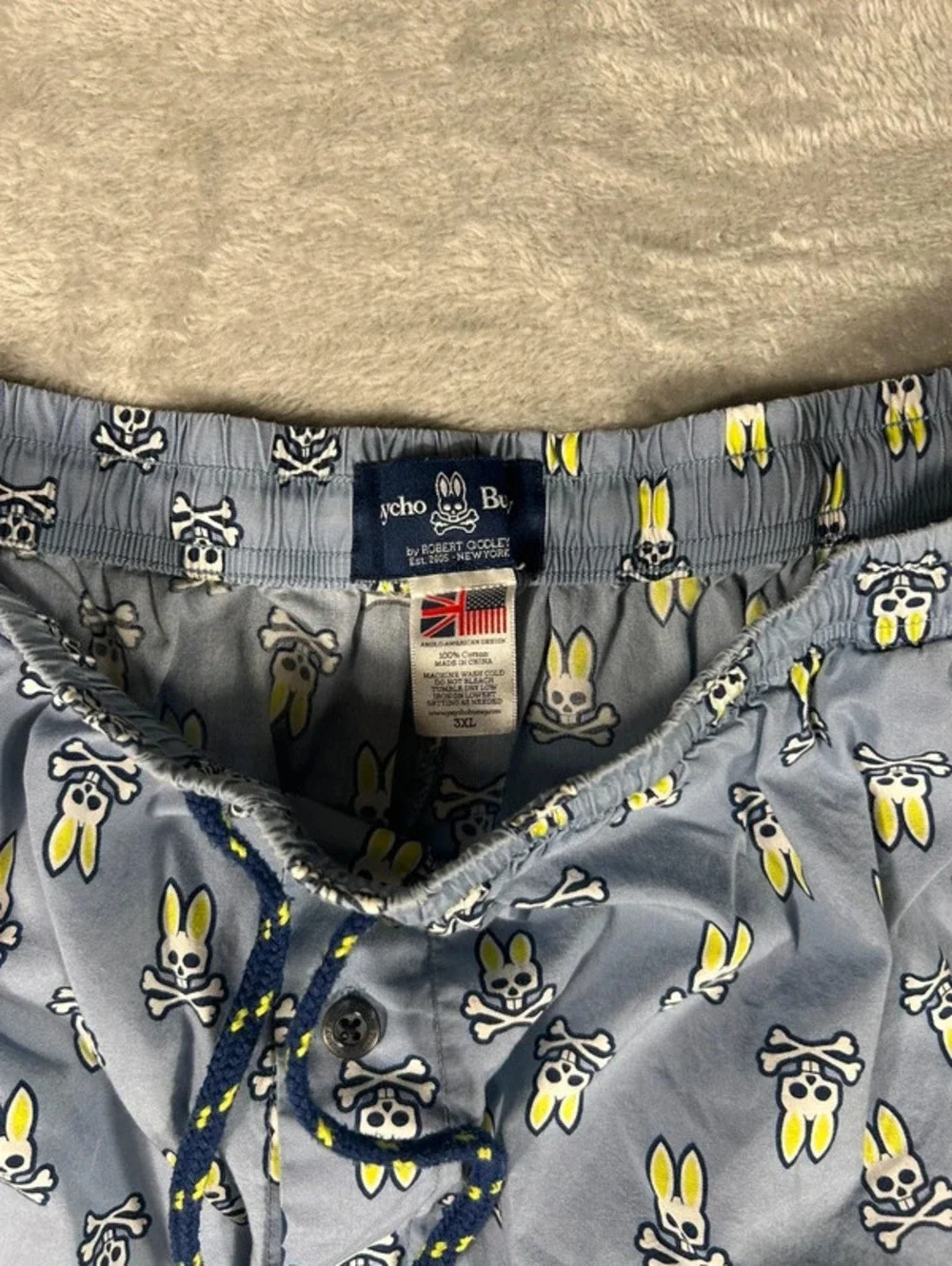 psycho bunny skull bunny pajama pants 3XL
